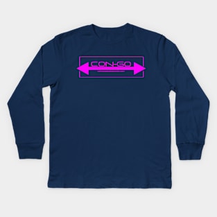 Compact Con-Go Logo in fuschia Kids Long Sleeve T-Shirt